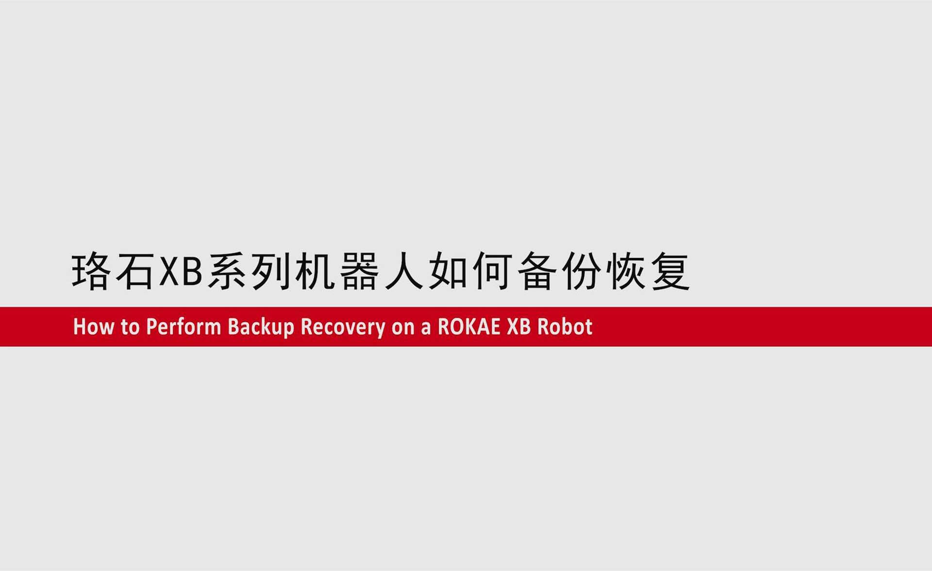 lewin乐玩XB系列机器人如何备份恢复
